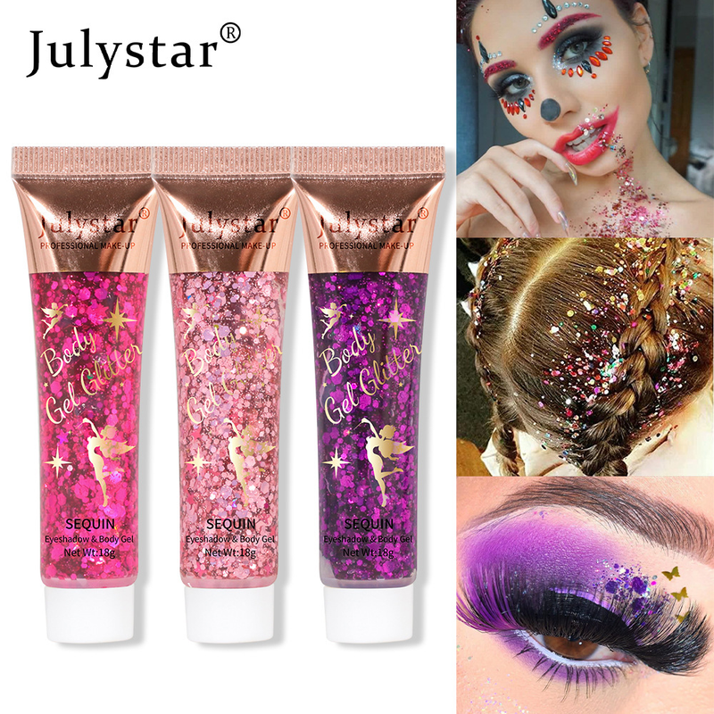 Colorful Makeup Mermaid Scale Gel Liquid Face Lip Dazzle Body Polarized Stage Sequins Eye Shadow_voghion.com