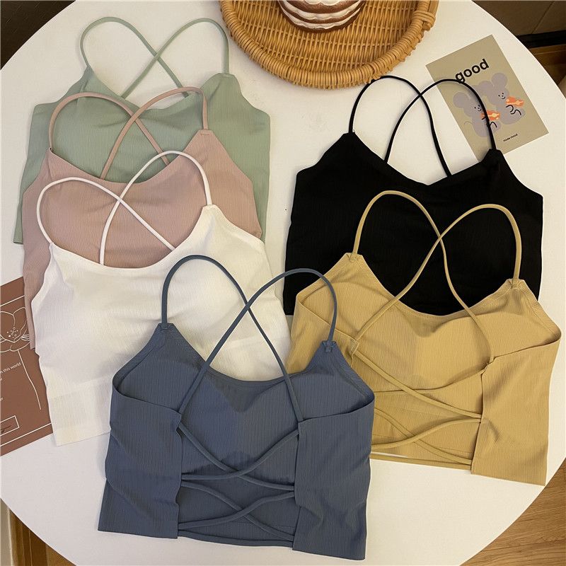 Beauty Back Ice Silk Integrated Basic Tops Camisole_voghion.com