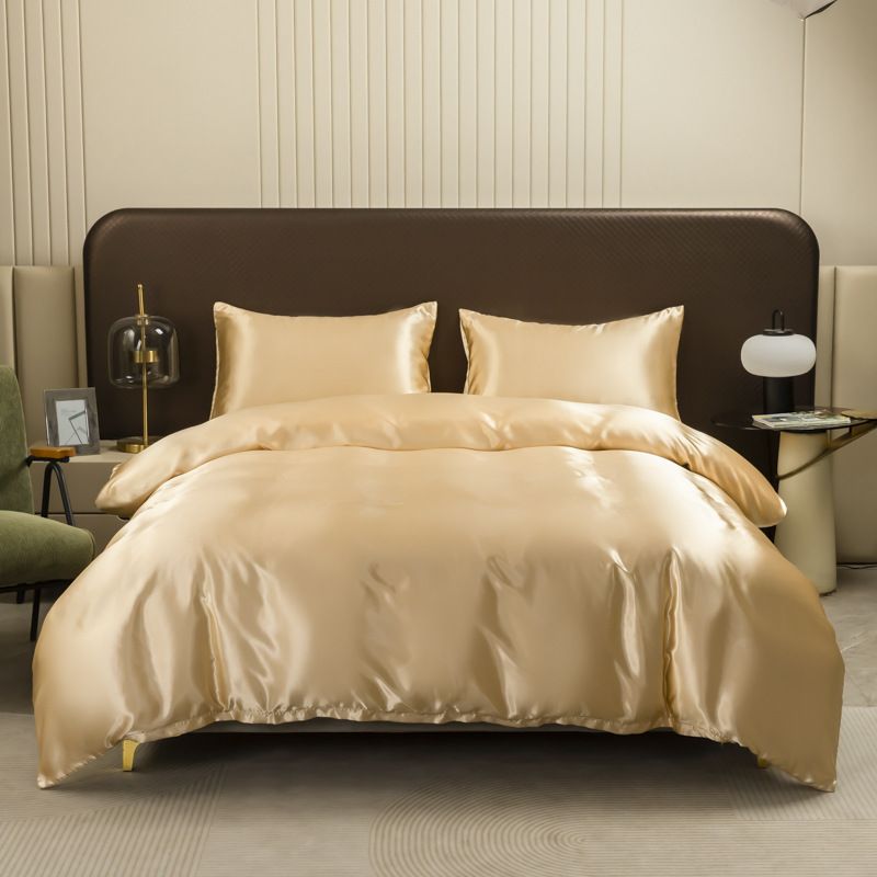 satin silk ice silk bed sheet set three or four piece set_voghion.com