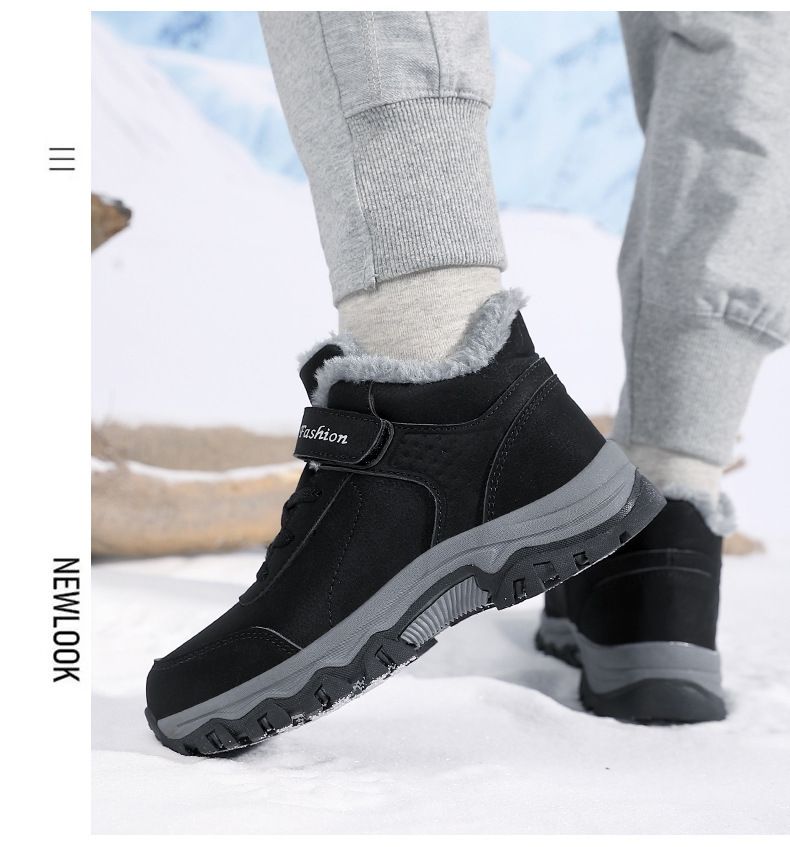 Stivali da neve invernali da uomo e da donna, impermeabili, antiscivolo, comode, isolate, scarpe da trekking per passeggiate all'aperto, abbigliamento casual_voghion.com