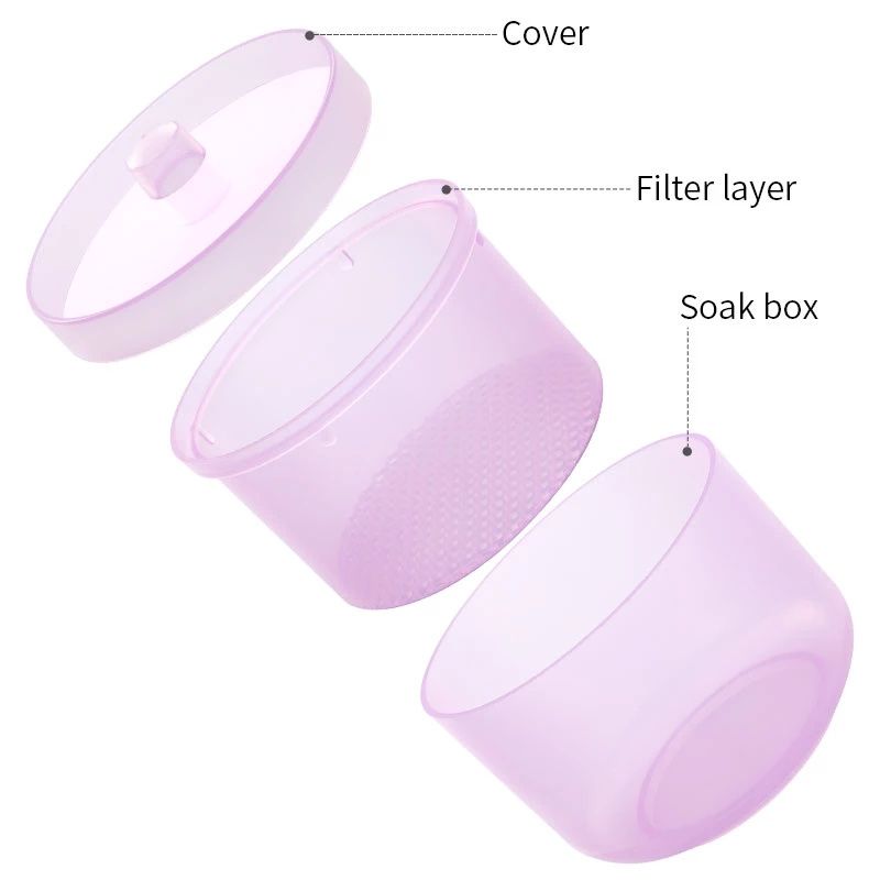 Nail Art Drill Bits Grinding Head Sterilizer Disinfection Box Nail Tool Cleaning Box Manicure Storage Case Clipper Accessories_voghion.com