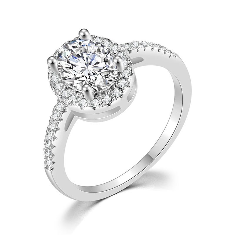 Misty Moon Classic Anello di fidanzamento da donna Micro set AAA Zircone placcato platino Anello con diamanti Gioielli_voghion.com