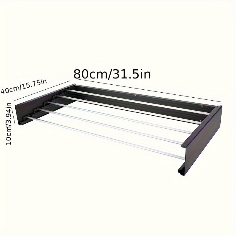 Large Foldable Drying Rack For Towels - Invisible Wall Hanging Rack, Ideal For Bathroom, Balcony, Living Room, Dormitory_voghion.com