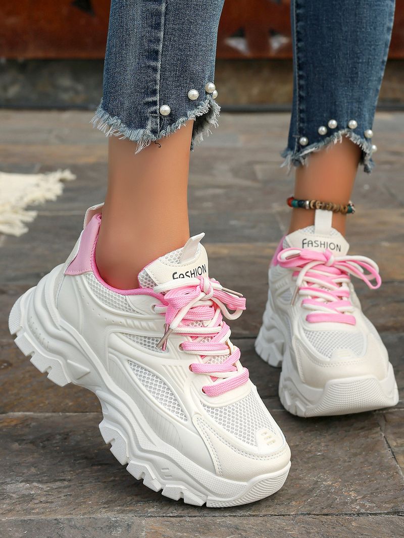 Décke Fraen Papp Mesh Casual Sportsschong, populär Candy faarweg décke Sole villsäiteger Lafen Schong_voghion.com