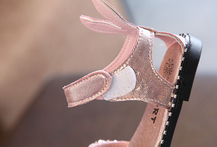 Sandalias con orejas de conejo de verano para niñas de 1 a 12 años, bolso de zapatos romano con diamantes de imitación y lentejuelas, punta expuesta media y grande_voghion.com