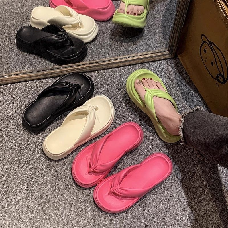 2025 New Thick Bottom Anti Slip And Odor Resistant High Heels, Beach EVA Flip Flops For Women, Summer_voghion.com