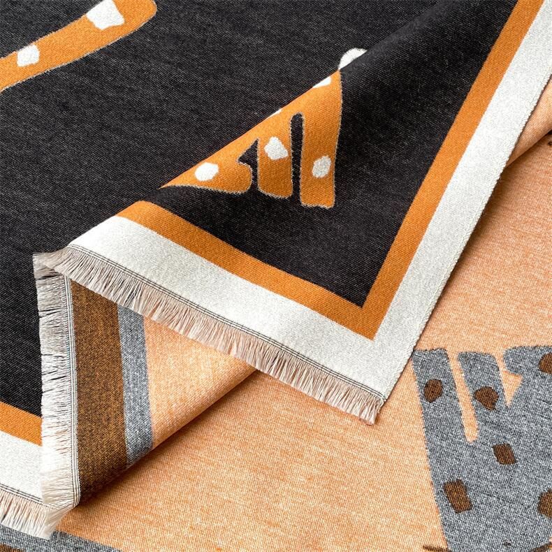 Sciarpa invernale in imitazione cashmere, scialle da donna con gatto a doppia faccia, sciarpa calda, lunga, dolce e carina con nappe e doppio uso_voghion.com