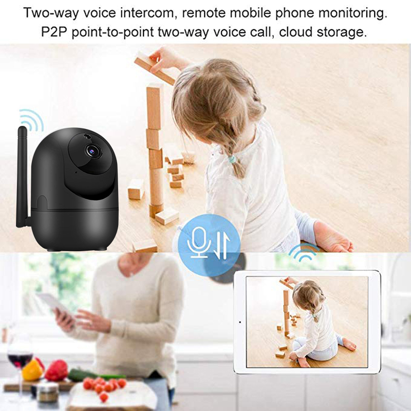 Ycc365 Plus 1080P Cloud HD IP WiFi Auto Tracking Baby Monitor Night Vision Security Home Surveillance Camera_voghion.com