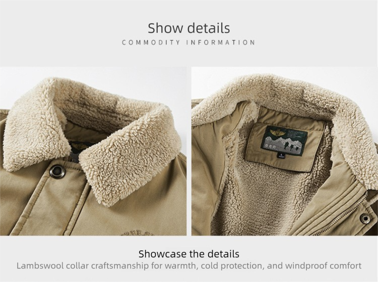 Nuova giacca invernale da uomo con colletto rovesciato, tasche multiple, foderata in pile, spesso, cappotto casual in cotone per giovani_voghion.com