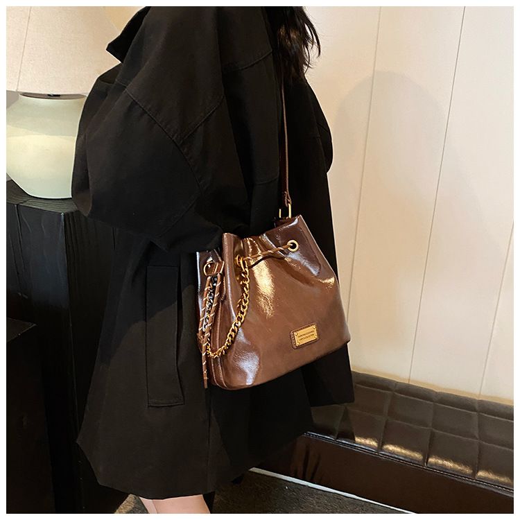 Retro Niche Bucket Bag Dámská nová luxusní módní všestranná malá kabelka přes rameno_voghion.com