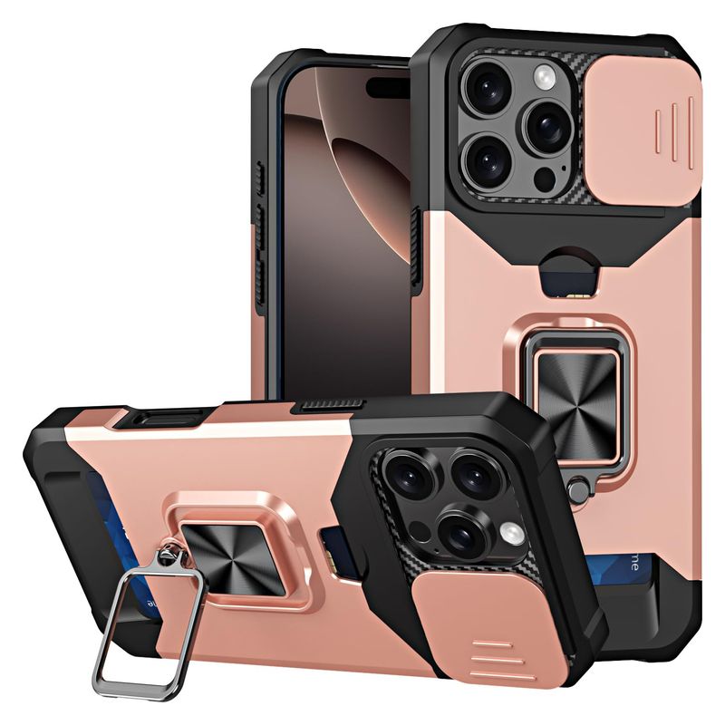 θήκη για iphone 16 15 14 13 12 11 pro max xs slide θήκη κάρτας κάμερας βαρέως τύπου προστατευτικός δακτύλιος μαγνητική βάση στήριξης θωράκιση κάλυψη_voghion.com