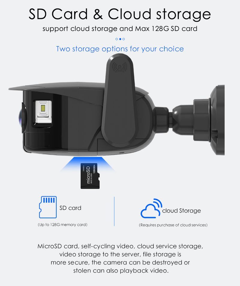 Outdoor Home WiFi Mobile Remote 3MP HD Night Vision 165 ° Wide Angle Gun Camera Monitoring_voghion.com