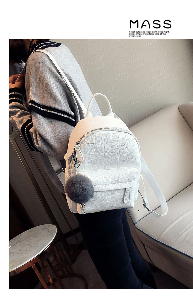Mini Women PU Leather Cute Small Backpack Female White Back Pack Black Backpacks For Teen Girls Fashion_voghion.com