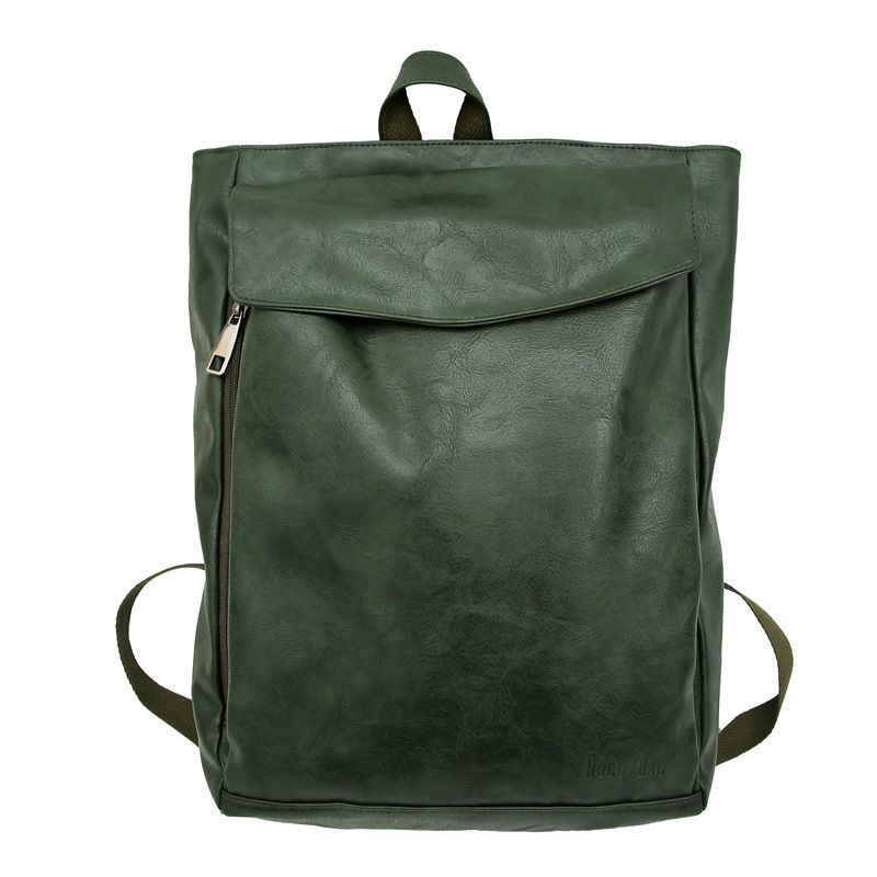 Backpack Men's Backpack Pu Solid Color Motorcycle Men's Large Backpack Travel Travel Daily Commute Large Capacity Backpack_voghion.com