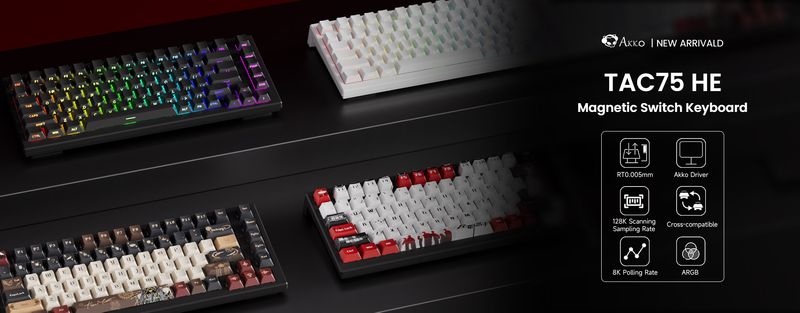 75% Gaming Keyboard With Magnetic Switches, Rapid Trigger, 0.005mm, 8K RGB Wired Esports Custom Keyboard For Gamers_voghion.com