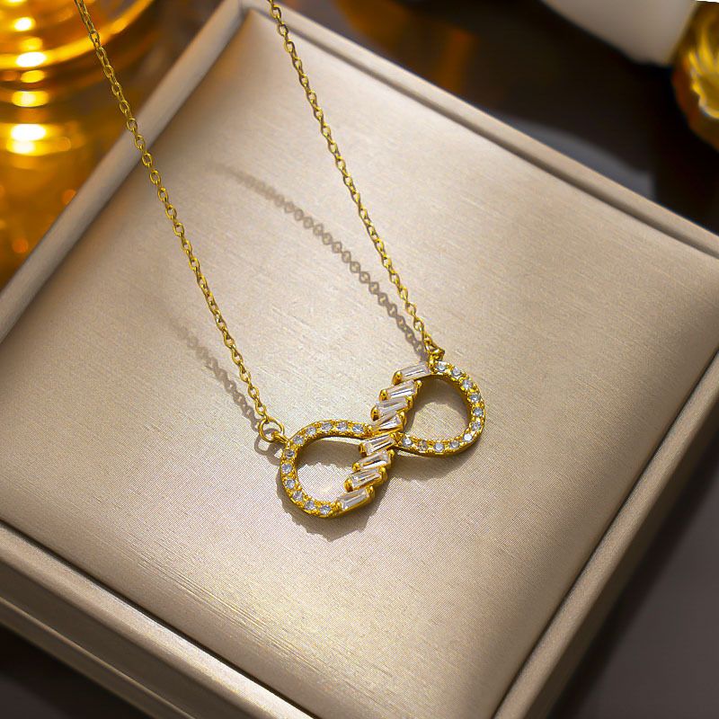 Nuova collana a forma di cuore con amore infinito da donna a 8 fili, regalo_voghion.com