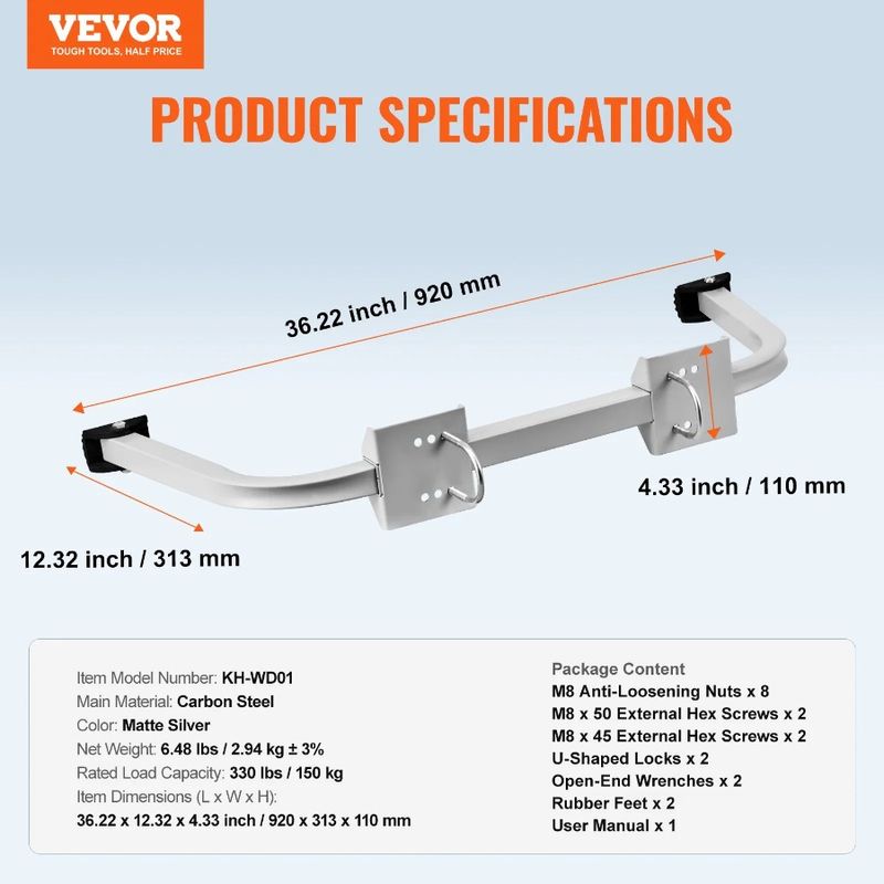 Stabilizer Ladder Heavy Duty Standoff Extension Wing Span Ladder_voghion.com