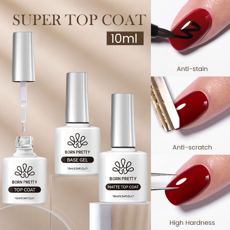 BORN PRETTY Full Set Basic Functional Builder Base Top Coat Reinforcement Nail Art UV Gel_voghion.com