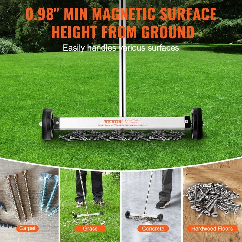 Adjustable 15inch Handle Magnetic Capacity Lbs Mini Sweeper Wheels With 8_voghion.com