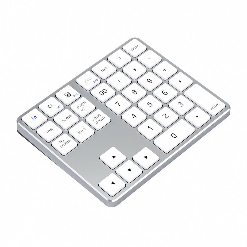 35 Keys Dual Bluetooth Number 2.4G Wireless Pad Thin Rechargeable Keypad For PC IOS Android Windows Digital Keyboard_voghion.com