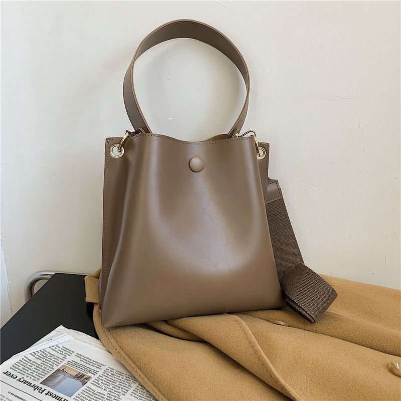 Borse da donna alla moda Borse a tracolla eleganti con tracolla larga a secchiello grande per donna Borsa a tracolla in morbida pelle Portafoglio_voghion.com