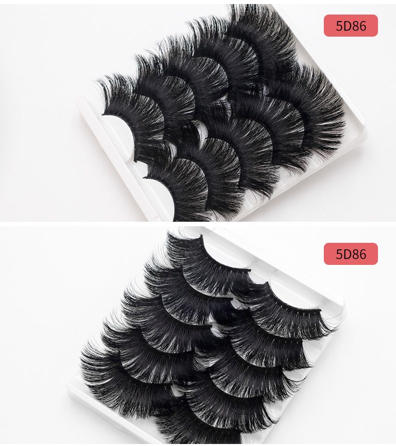 Lash extension set 25mm thin thick false eyelashes Soft natural eyelashes curling multi-layered messy false eyelashes_voghion.com