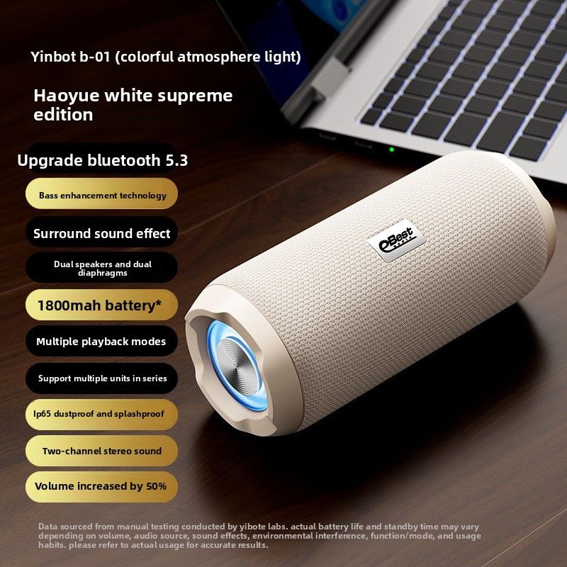 Wireless Bluetooth Speaker High Sound Quality Subwoofer Small Portable Outdoor Loud Volume Long Battery Life Home Use_voghion.com