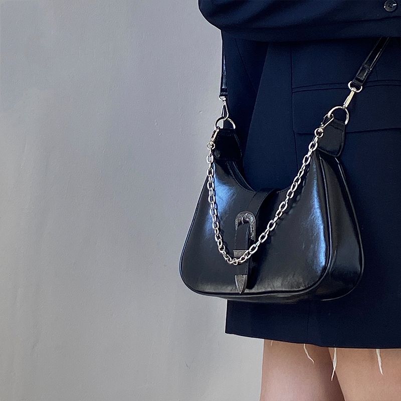 Underarm chain lock buckle, niche new for women's 2024 autumn/winter bag, versatile single shoulder crossbody bag_voghion.com