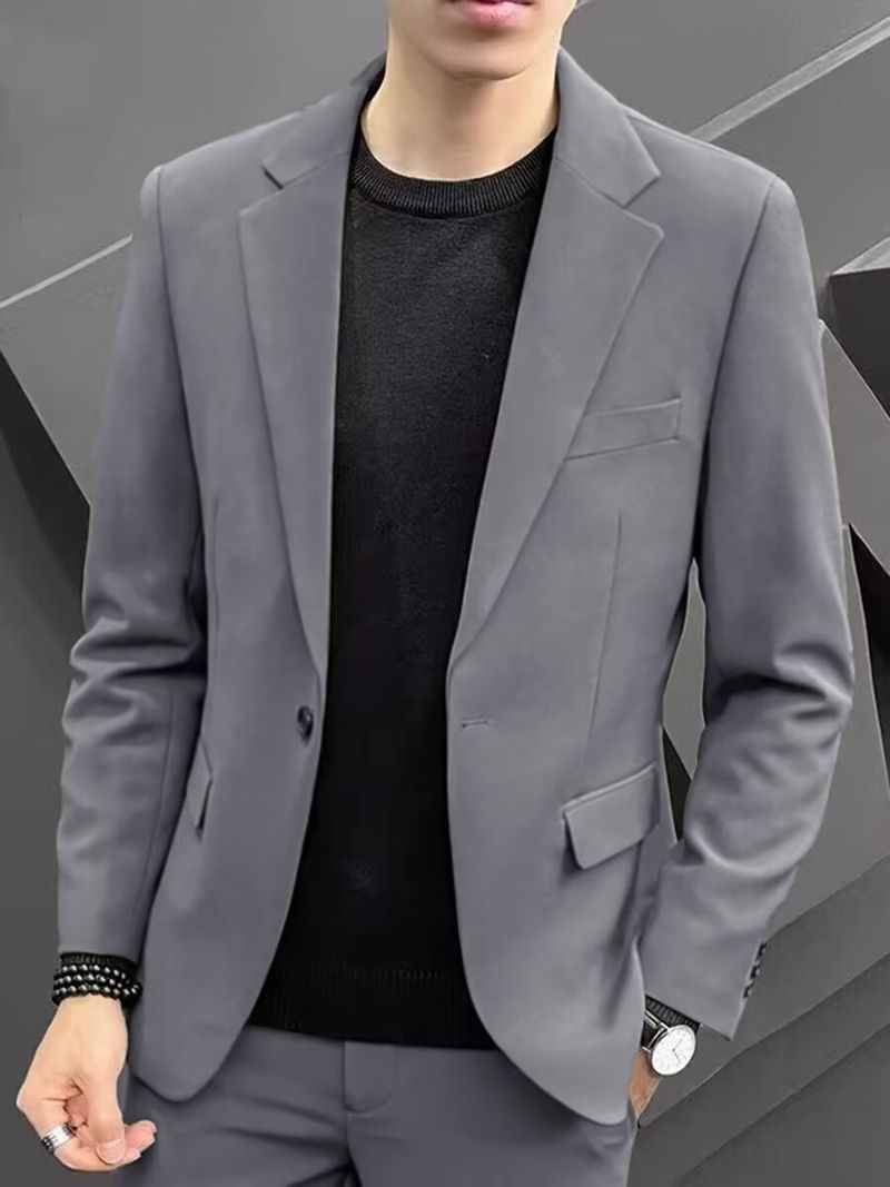 New Trendy Men's Top Handsome Loose Suit Coat Men's Spring and Autumn Versatile Casual Suit_voghion.com