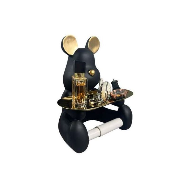 Simple Entryway Key Storage Bear Ornament Tray Home Decor Craft Desktop Wall-Mountable Decoration_voghion.com