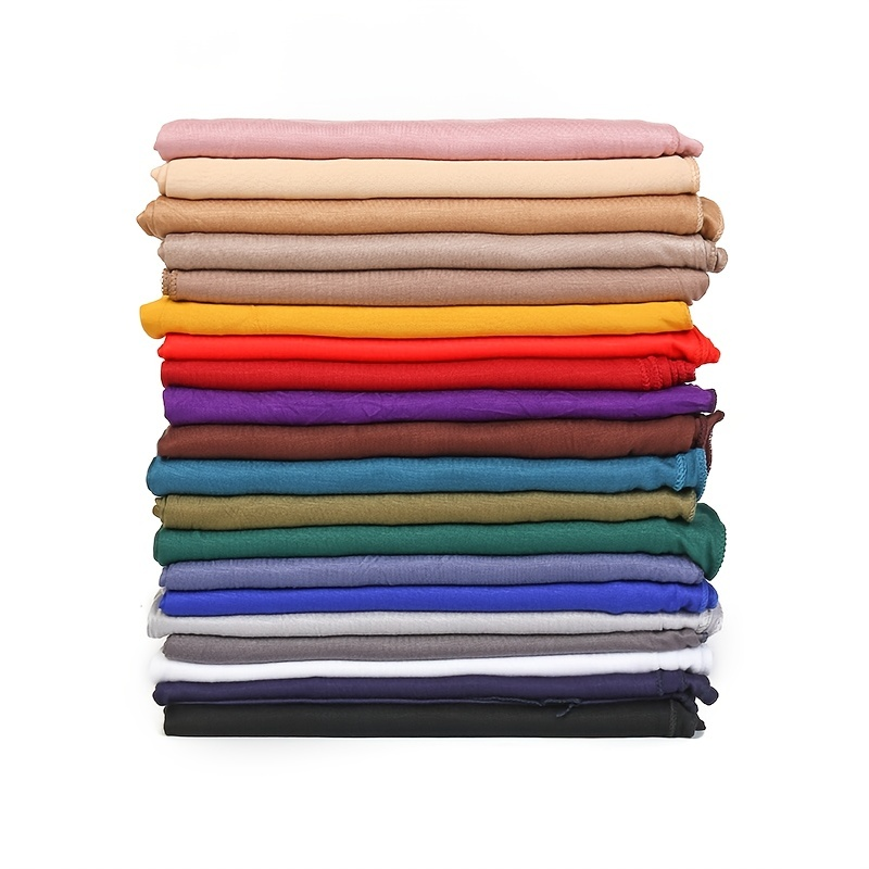 Dehnbarer Hijab, großer, schlichter Maxi-Schal, Schal, hochwertiger, warmer Wickelschal, Geschenke zum Eid, Muttertag_voghion.com