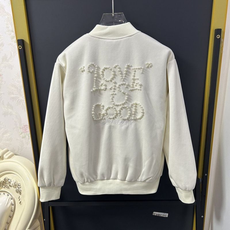2025 Embroidered Pearl Jacket Men Women Spring And Autumn GOOD Versatile Baseball Stylish Coat For Couples_voghion.com