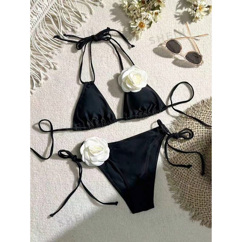 Fashion 3D Stereo Cents System Sexy Bikini Set With Bathing Suit_voghion.com