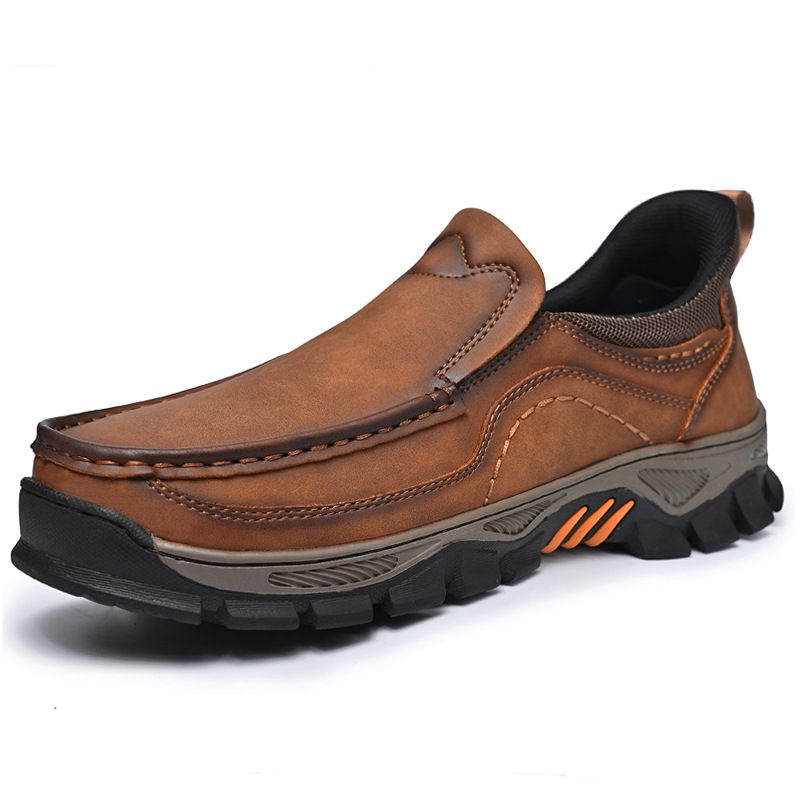 Mocassini casual leggeri e resistenti all'usura, con suola spessa, da uomo, in pelle, autunno inverno, nuovi_voghion.com
