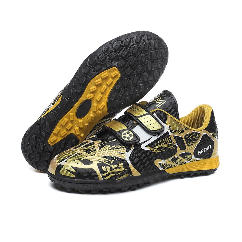 Scarpe da calcio con tacchetti spezzati, lunghe, da donna, per bambini, ragazzi e allenamento, per la scuola elementare e le ragazze, con nastro magico._voghion.com