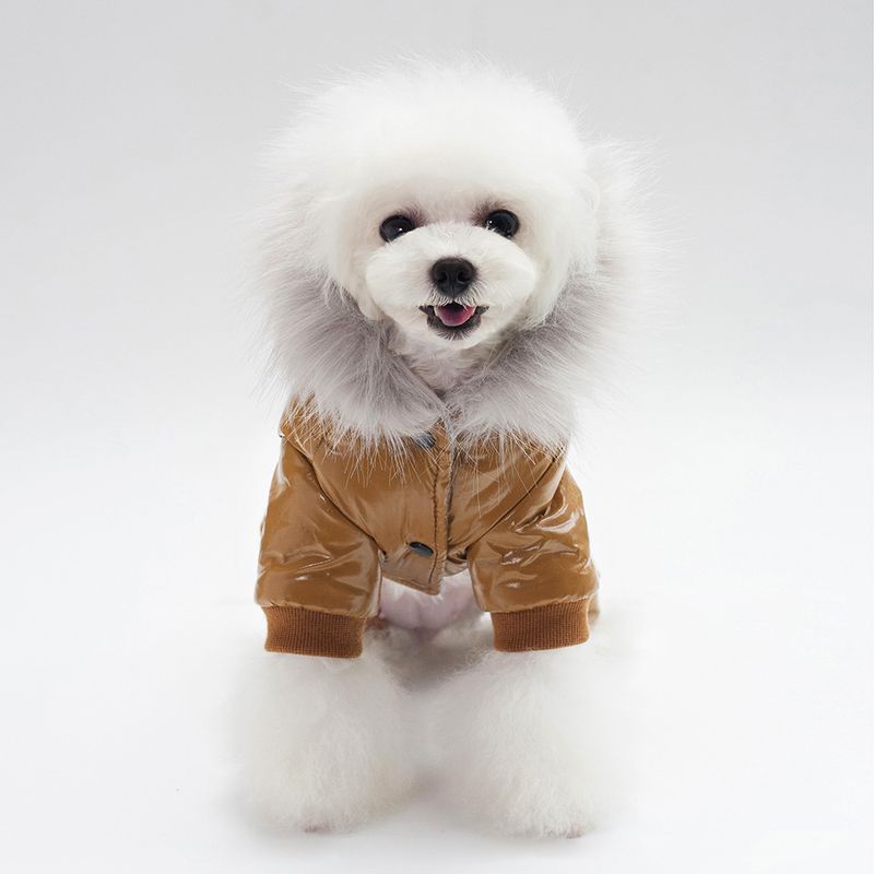 Teddy Dog Pet Clothing Autumn/Winter New Thickened for Wind and Snow Four Leg Cotton Coat_voghion.com