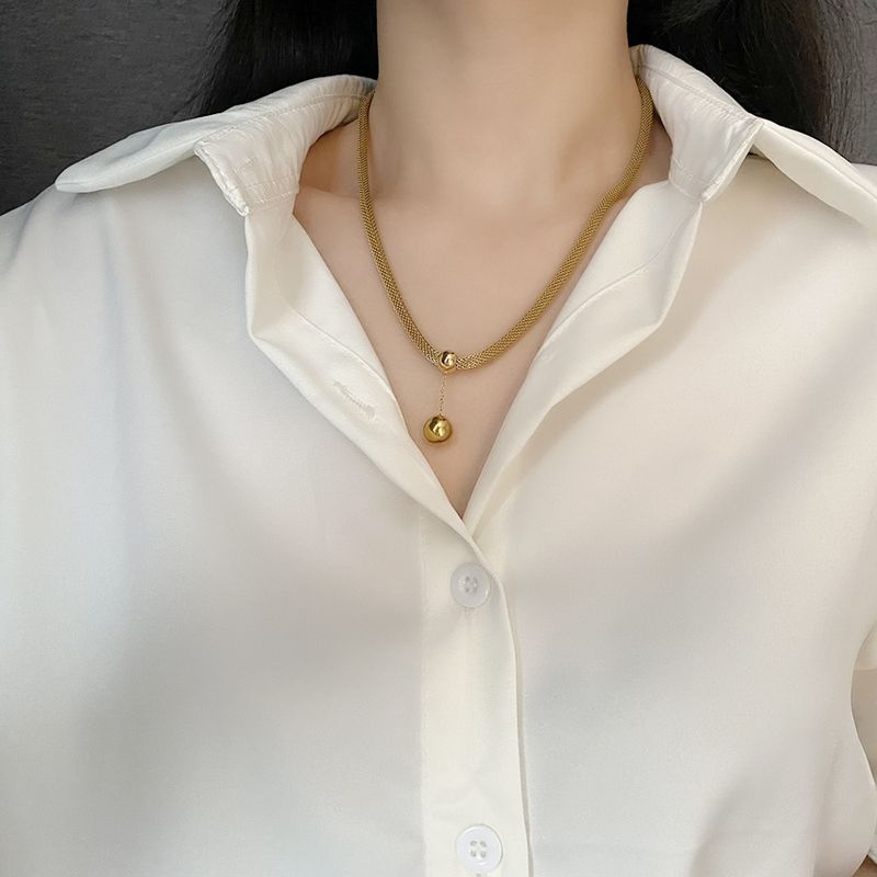 Collier épais et audacieux en acier titane Yuxi, résistant à la lumière, pour couple, style cubain, pour hommes et femmes, niche texturée_voghion.com