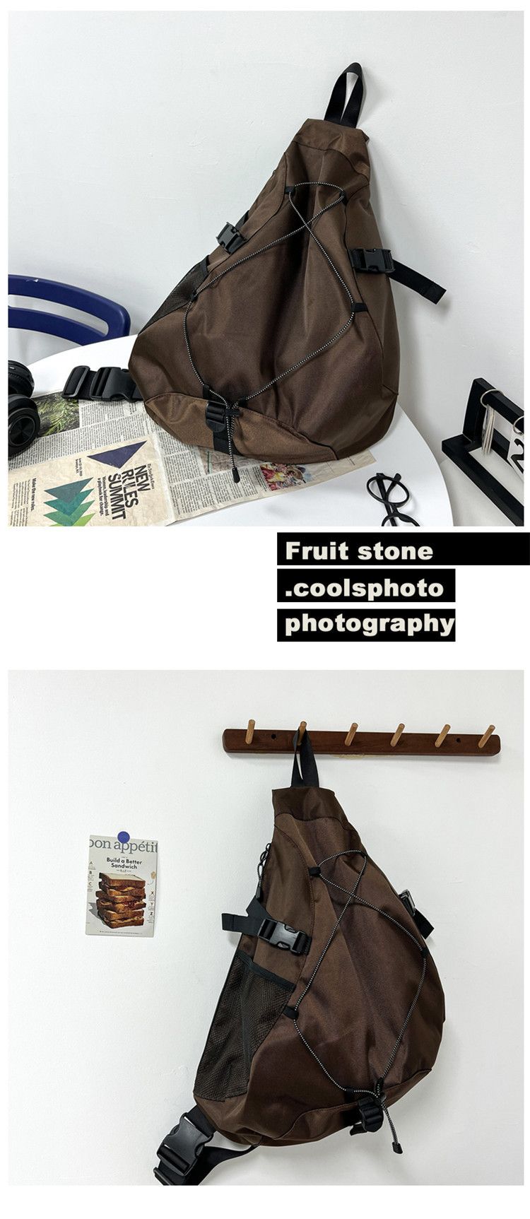Herren Umhängetasche Modemarke Große Kapazität Sport Umhängetasche Student Persönlichkeit Outdoor Arbeit Umhängetasche_voghion.com