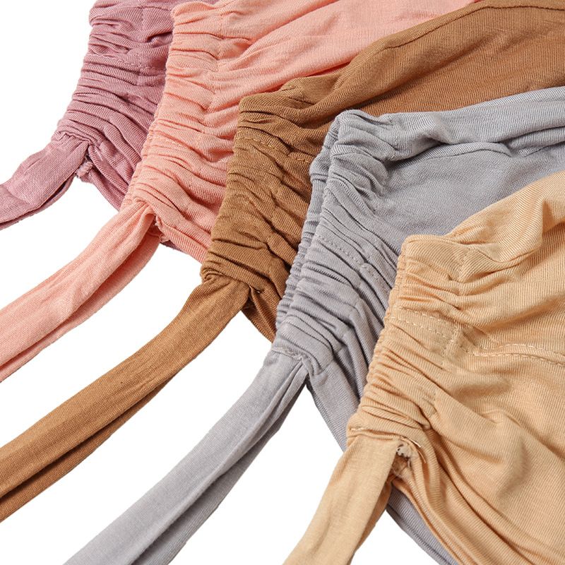 Pañuelo para la cabeza ajustable con banda elástica de color sólido MSL10_voghion.com