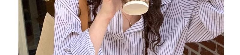 Chemise rayée rose française ample avec protection solaire pour fille, collection été 2025, haut à manches longues style décontracté, veste fine_voghion.com