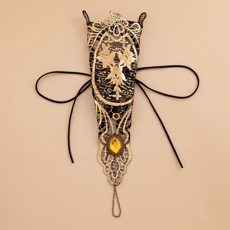 Ensemble de colliers et de chaînes de clavicule incrustées irrégulières en dentelle_voghion.com