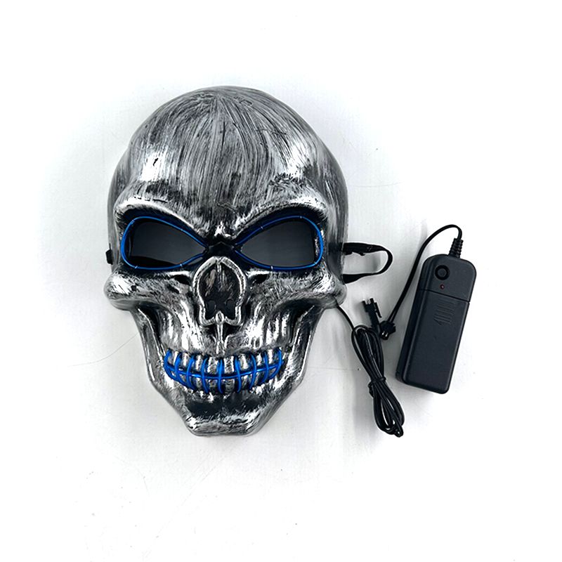 LED Marshmallow Cos Mask For Dance DJ Party Decoration Show Props Masquerade Birthday Party Mask With Gloves Cool Dexoration_voghion.com