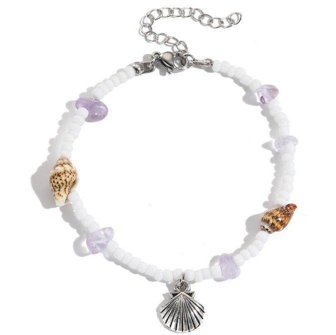 Bohemian Style Starfish Woven Bracelet Summer Beach Shell Conch Seed Bead Jewelry_voghion.com