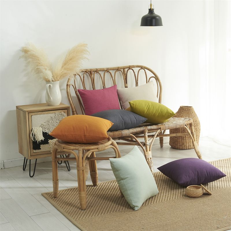 Waterproof Cushion Cover Outdoor Solid Color Pillowcase Soft Polyster Pillow Cover For Couch Sofa Living Room_voghion.com