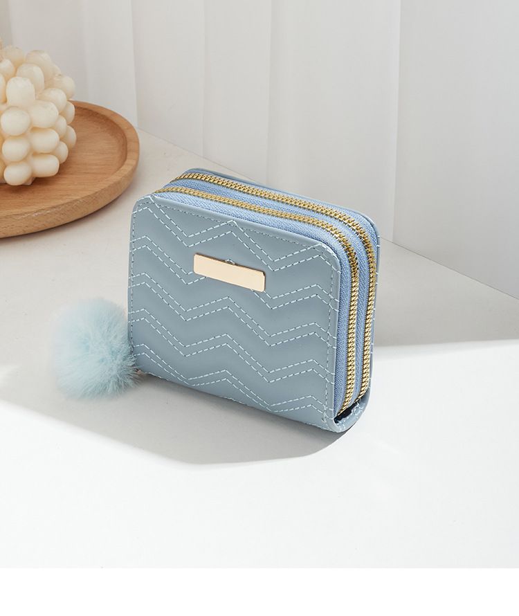 Purse Wallet Clutch Bag Purse Women's Double Zipper Short Card Bag Document Bag Hold Bag Stylish Simple Double Wallet Wallet_voghion.com
