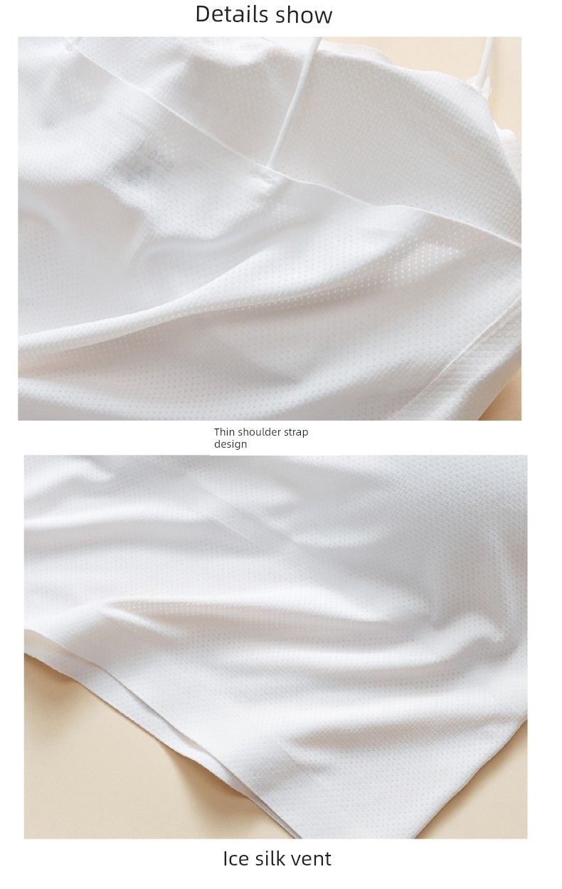 Reggiseno modellante in seta di ghiaccio, anti-malfunzionamento dell'armadio, con base avvolgente, top con camera d'aria, spalline imbottite, abbigliamento esterno_voghion.com