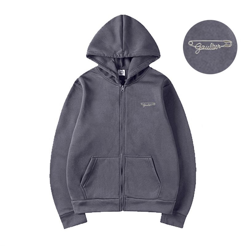 Cardigan con cappuccio e stampa a spillo, per uomo, autunno e inverno, taglie forti, giacca con cerniera spazzolata per ragazzi_voghion.com