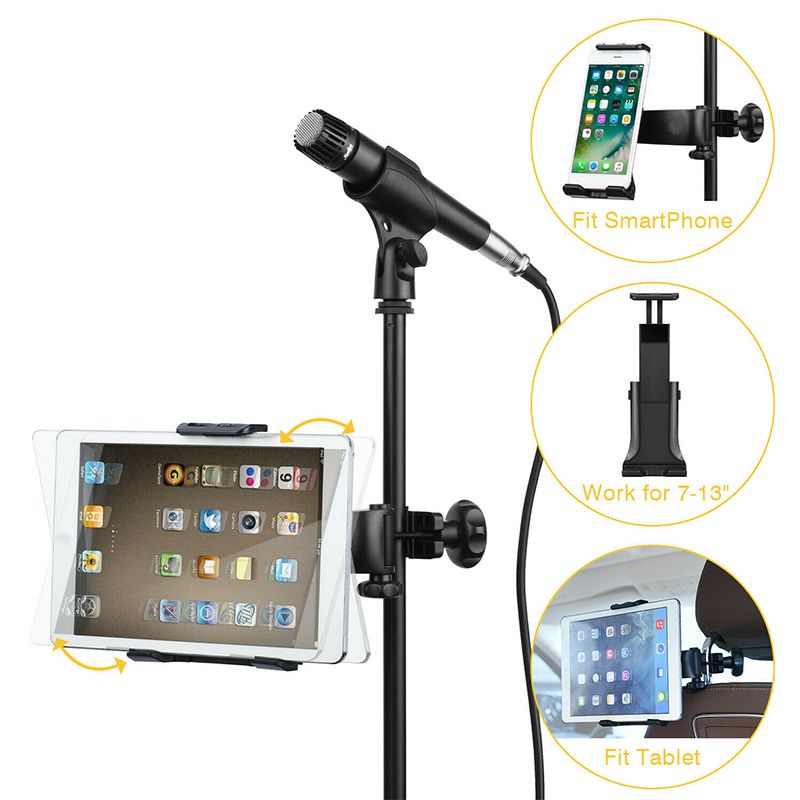 Mikrofonständer Handyhalter Mikrofonhalterung Kleiner Ständer 360° Auto Rücksitz Telefonhalter Mikrofonständer Halterung_voghion.com