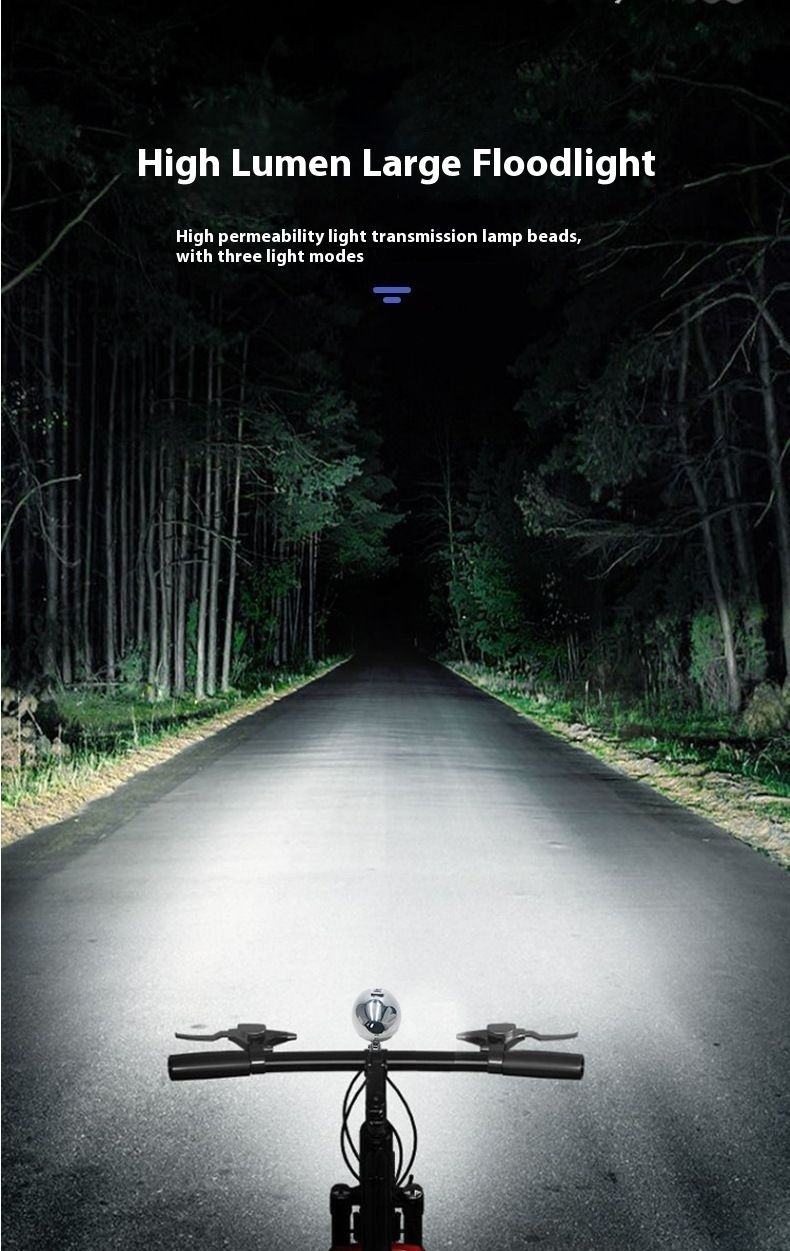 Bicycle Mountain Bike USB Rechargeable 3LED Light Front Lighting Riding Gear_voghion.com