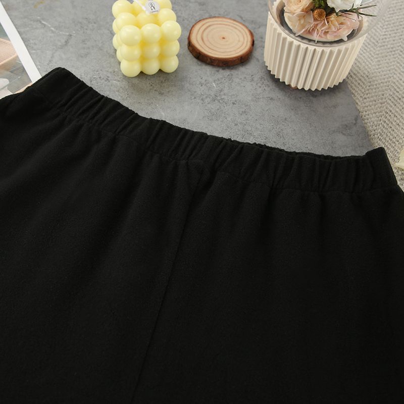 2025 Lente Zwarte Melk Zijden Ronde Hals Dames Homewear Zachte Comfortabele Rekbare Pyjama Tweedelig Set_voghion.com